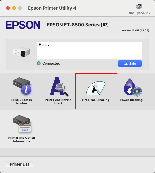 Head Cleaning option