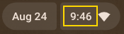 ChromeOS Time option