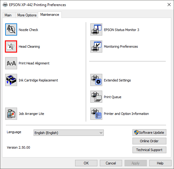 Epson XP6100/XP6105: How to do Print Head Cleaning Cycles and